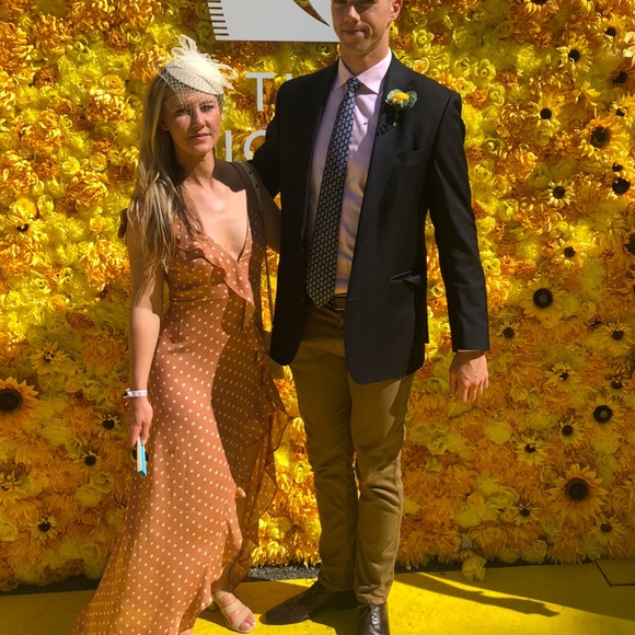 Olivia & james Orange Polka dot maxi - Picture 2 of 6